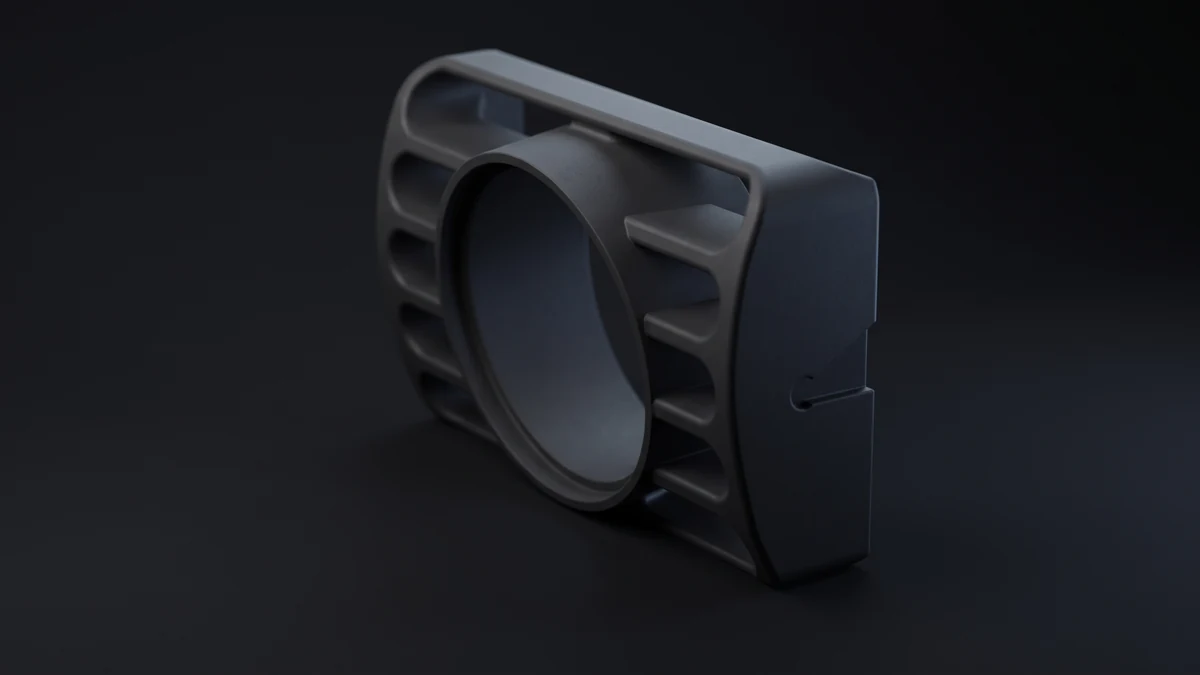 Pod de saída de ar central com aro de 52 mm para Peugeot 406, em estúdio